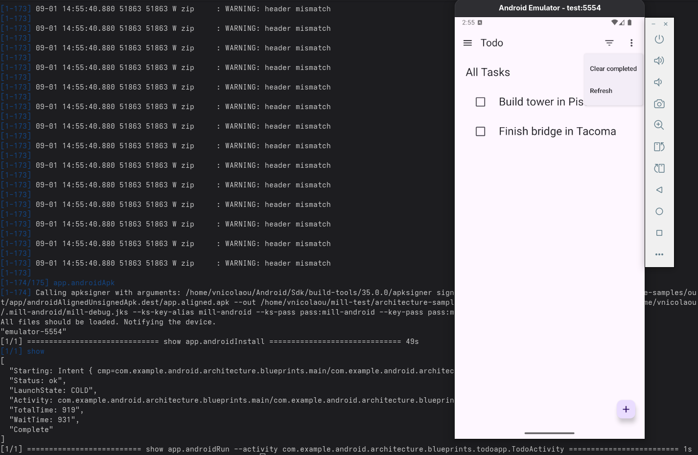 The Todo app built with Mill
