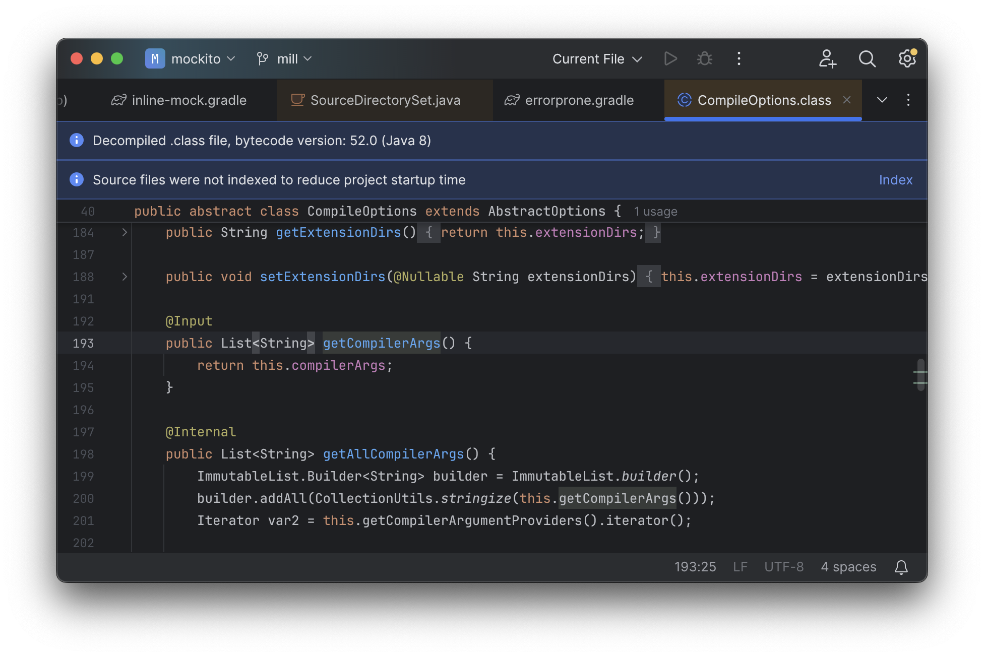 IntellijMockitoGradleCompileOptions2