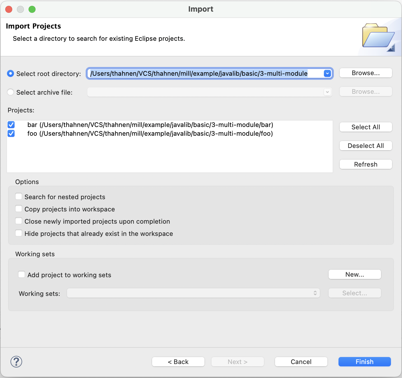 EclipseSelectProjects